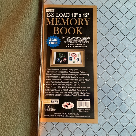 NIP Pioneer E-Z load 12” x 12” Memory Book.  Expanding spine back. - Picture 8 of 8